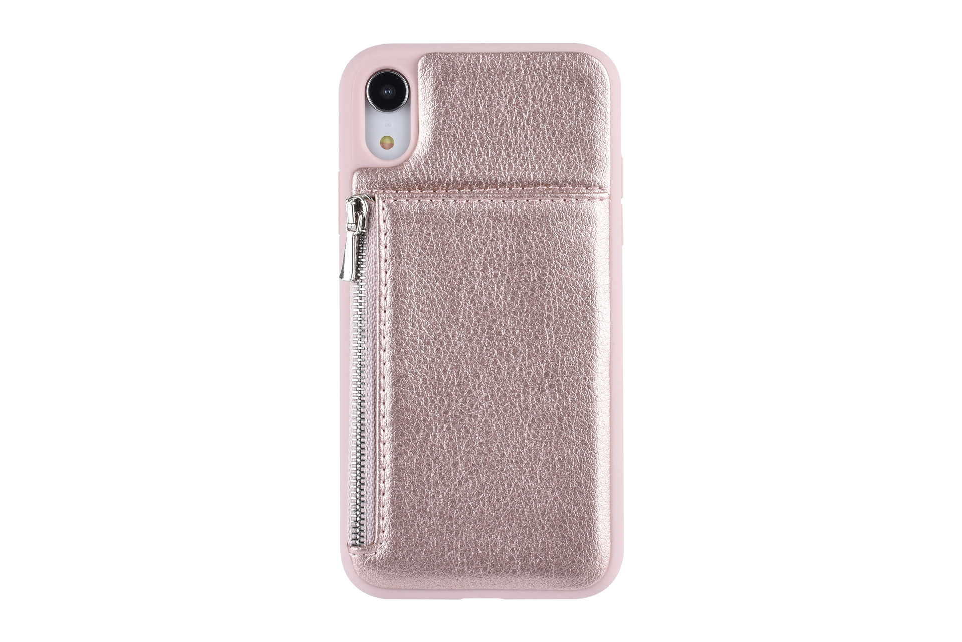 UNIQ Accessory UNIQ Accessory iPhone XR Kunstleer Backcover hoesje met rits - Roze, foto 2 van 6