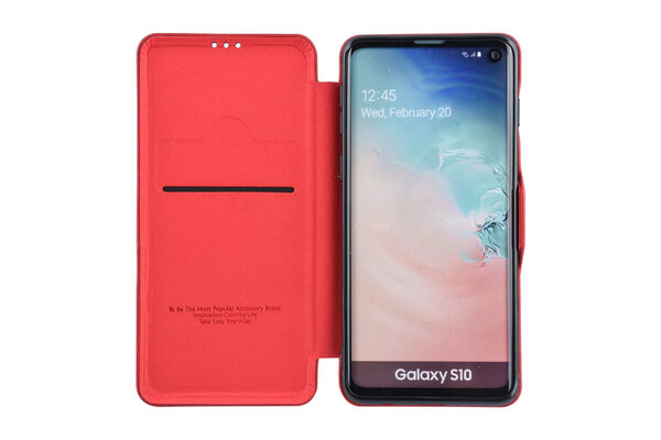 UNIQ Accessory Samsung Galaxy S10 Card holder Red Book type case for Galaxy S10 Magnetic closure UNIQ Accessory Samsung Galaxy S10 Card holder Red Book type case for Galaxy S10 Magnetic closure