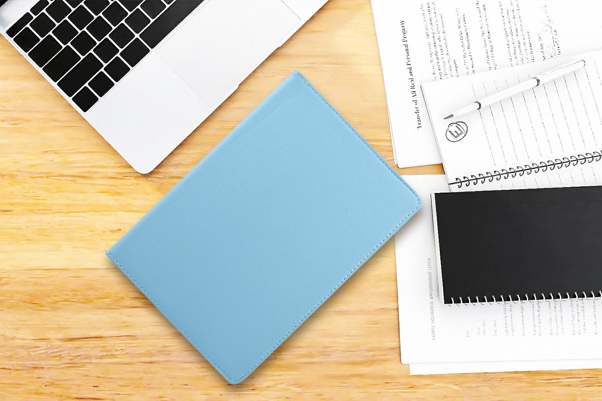 Apple iPad Air 2 Blauw 360 graden draaibare hoes - Book Case Tablethoes, foto 3 van 6