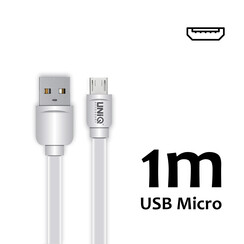 UNIQ Accessory oplaadkabel - USB / Micro-USB, 1 m, 2,1 A, wit