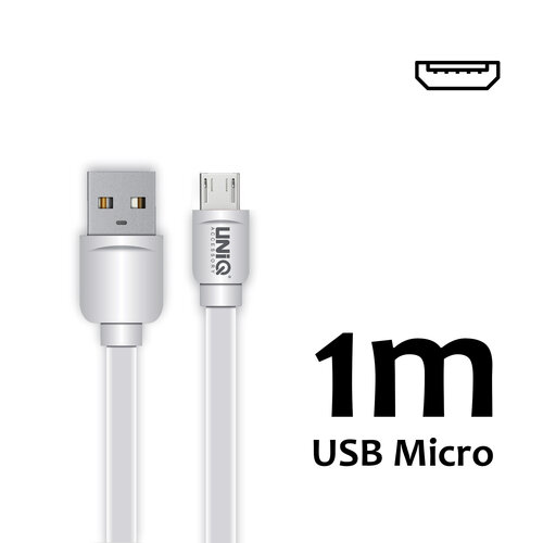 UNIQ Accessory Micro USB Kabel 1m UNIQ Accessory 2.1A Wit (8719273250563 )