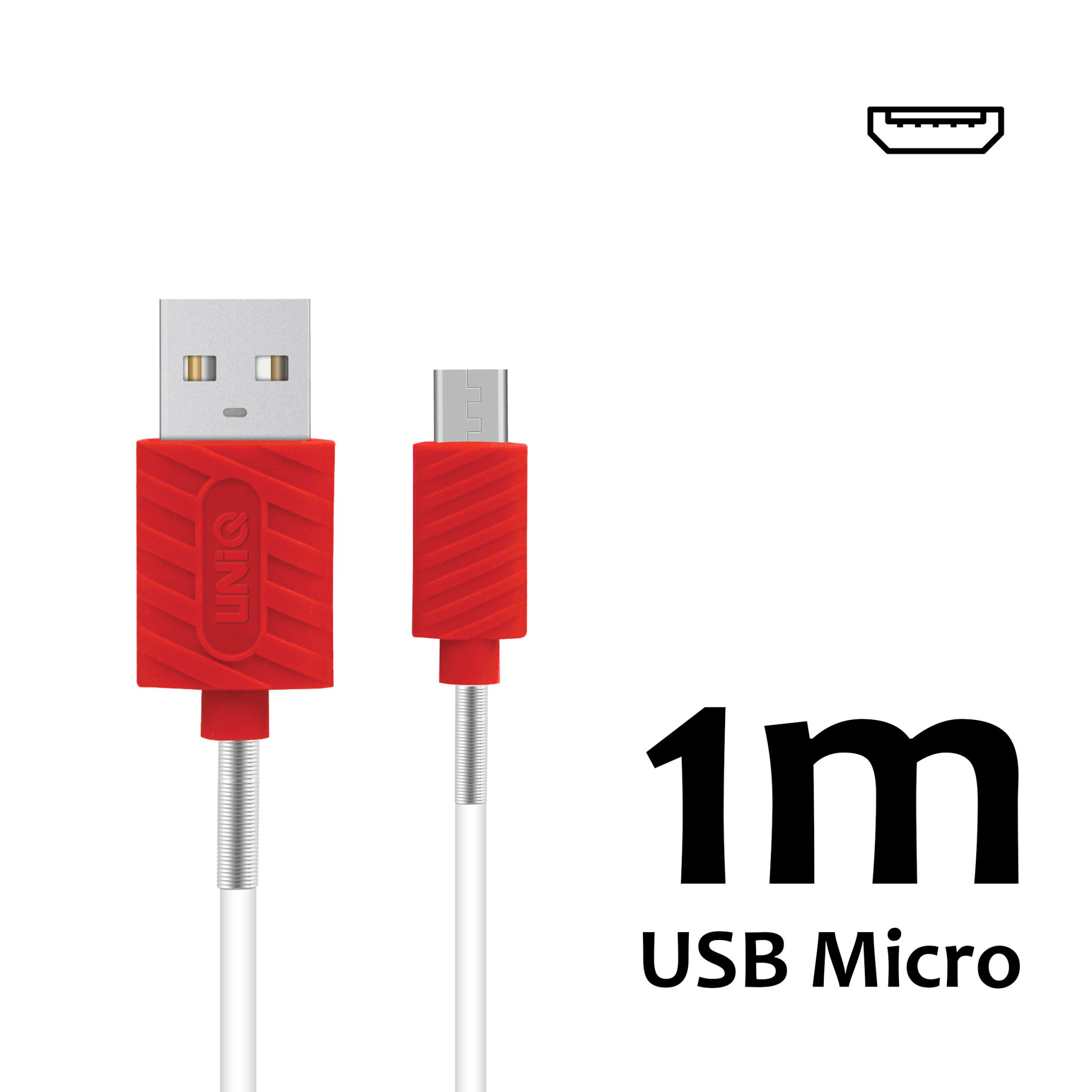 Micro USB Kabel 1m 2.1A Wit (8719273250549), foto 2 van 5