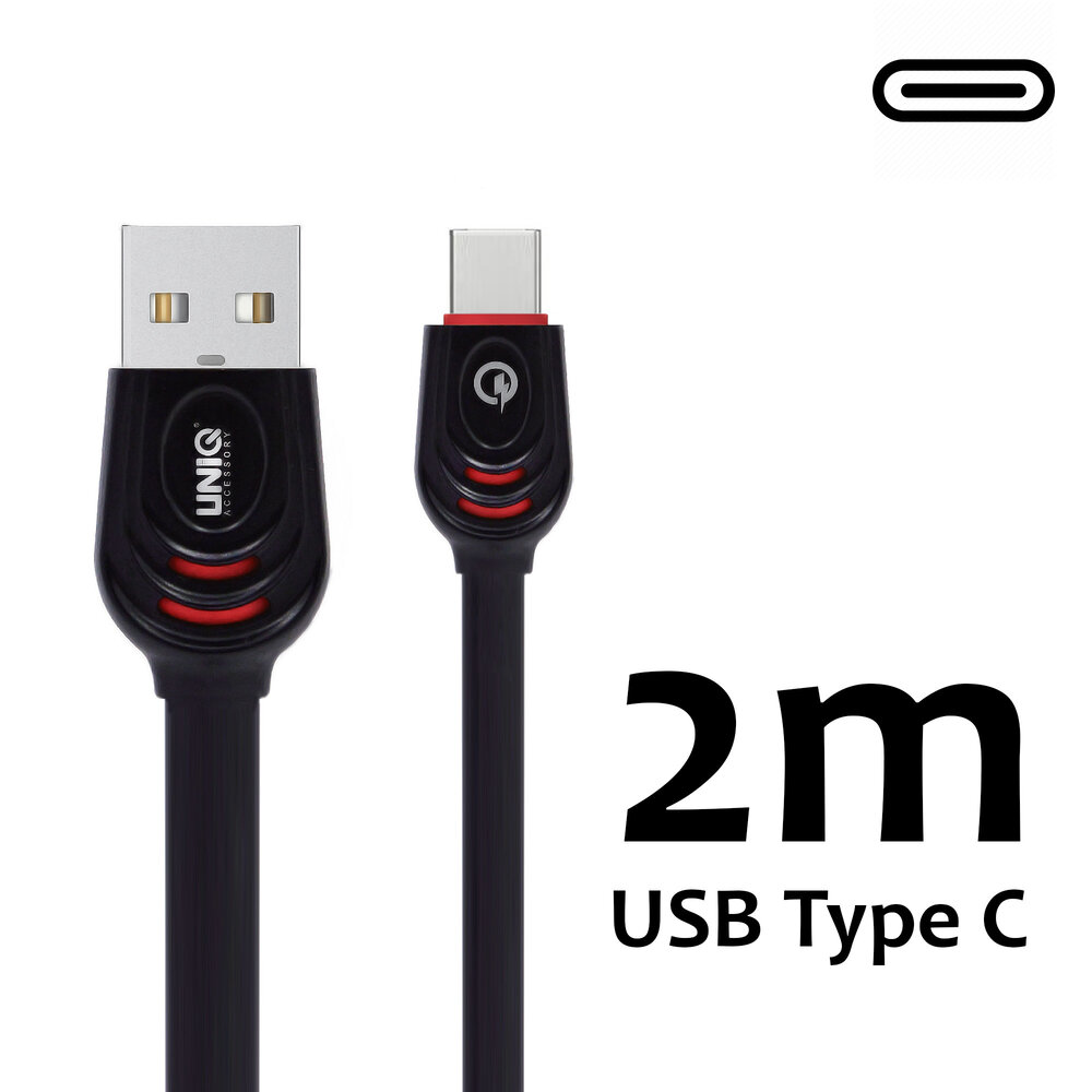 Type-C Kabel Fast charging - data transfer 2M - Noir