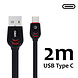 Type-C Kabel Fast charging - data transfer 2M - Schwarz Type-C Kabel Fast charging - data transfer 2M - Schwarz