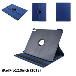 Apple iPad Pro 12.9 (2018) Blauw 360 graden draaibare hoes - Book Case Tablethoes