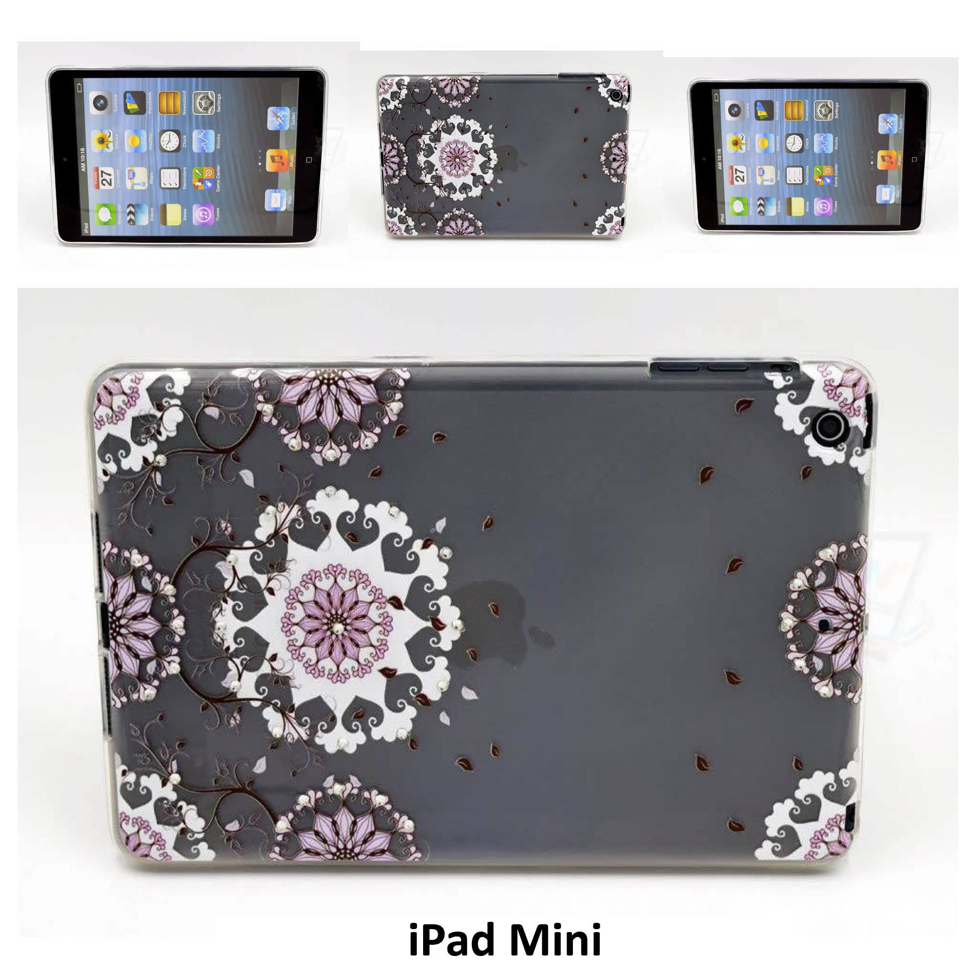 Apple iPad Mini 2-3 Transparant Achterkant - Book Case Tablethoes