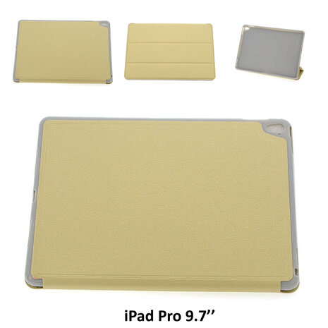 Apple iPad Pro 9.7 (2016) Goud Smart Case - Book Case Tablethoes Apple iPad Pro 9.7 (2016) Goud Smart Case - Book Case Tablethoes