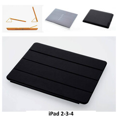 Apple iPad 2-3-4 Zwart Smart Case - Book Case Tablethoes