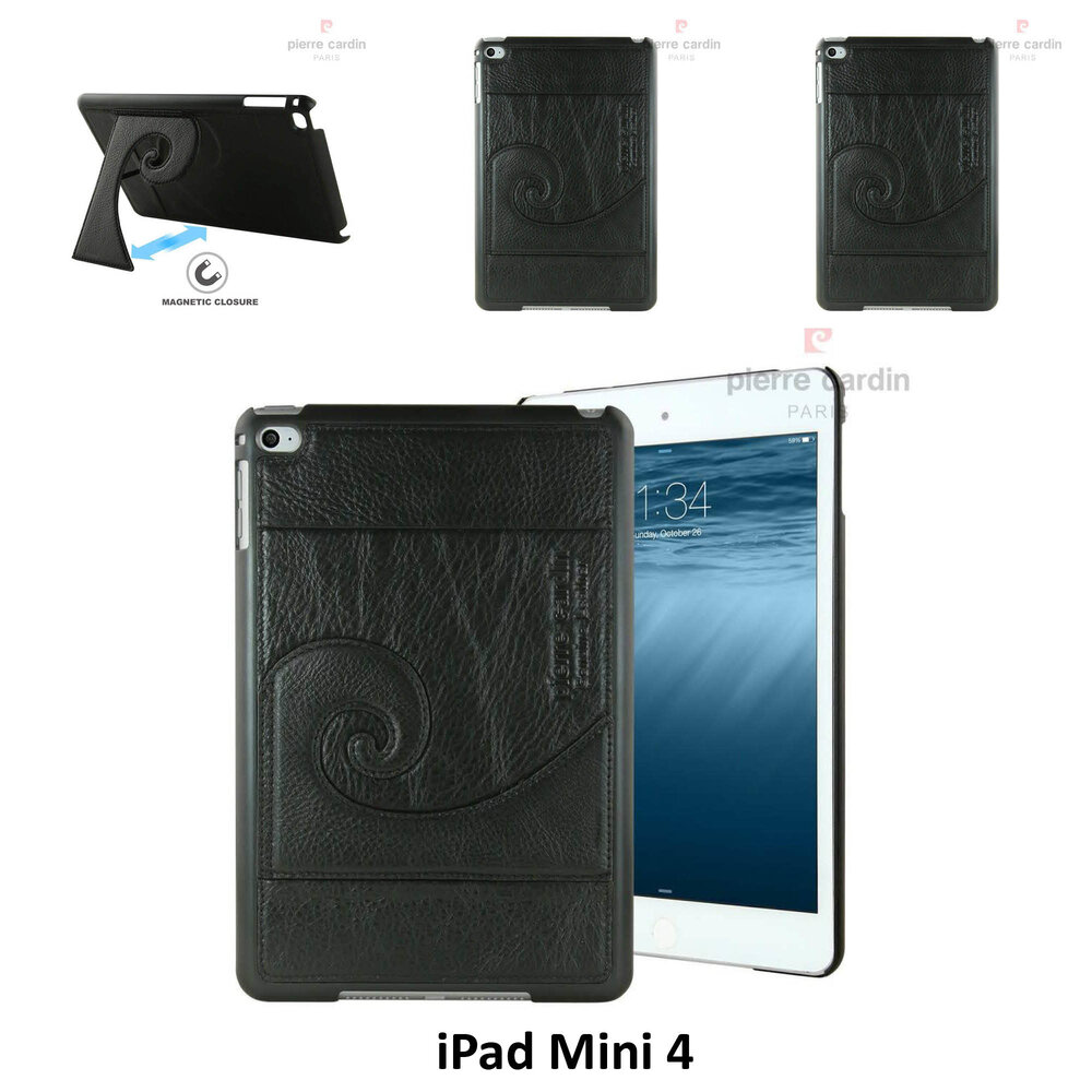 Pierre Cardin Apple Back Cover Tablet Noir pour iPad Mini 4 Pierre Cardin Apple Back Cover Tablet Noir pour iPad Mini 4