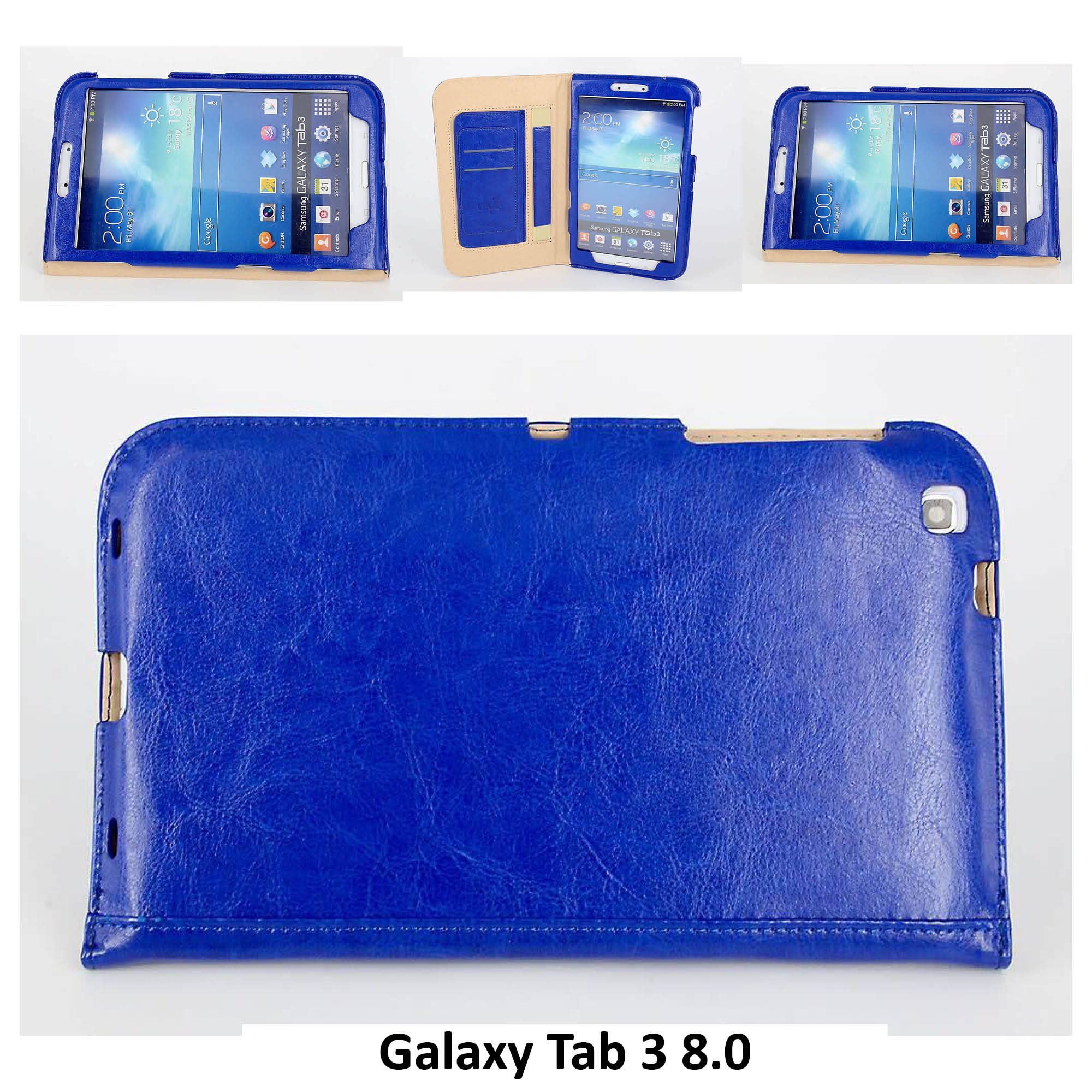 Samsung Blauw Book Case Tablet voor Galaxy Tab 3 8.0