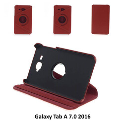 Fall fur Samsung Galaxy Tab A 7.0 inch (2016) T280 / T285 Buch umschlag 360 Grad Drehbar - Rot Leder fall Rotation Fall fur Samsung Galaxy Tab A 7.0 inch (2016) T280 / T285