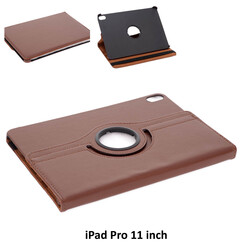 Apple iPad Pro 11 (2018) Bruin 360 graden draaibare hoes - Book Case Tablethoes