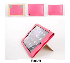 Apple iPad Air Roze Smart Case - Book Case Tablethoes Apple iPad Air Roze Smart Case - Book Case Tablethoes