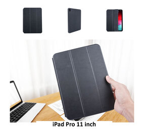 Apple iPad Pro 11 (2018) Zwart Smart Case - Book Case Tablethoes Apple iPad Pro 11 (2018) Zwart Smart Case - Book Case Tablethoes
