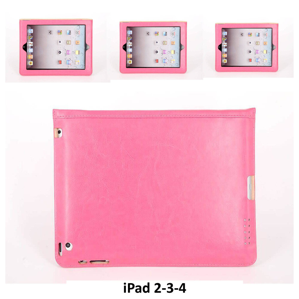 Apple iPad 2-3-4 Roze Smart Case - Book Case Tablethoes Apple iPad 2-3-4 Roze Smart Case - Book Case Tablethoes