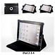 Apple iPad 2-3-4 Zwart Draaibaar Book Case Tablethoes Apple iPad 2-3-4 Zwart Draaibaar Book Case Tablethoes