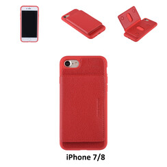 UNIQ Accessory iPhone 7-8 Kunstleer Backcover hoesje - Rood