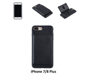 UNIQ Accessory UNIQ Accessory iPhone 7-8 Plus Kunstleer Backcover hoesje - Zwart UNIQ Accessory UNIQ Accessory iPhone 7-8 Plus Kunstleer Backcover hoesje - Zwart