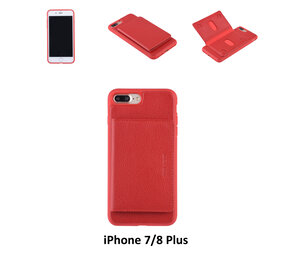 UNIQ Accessory UNIQ Accessory iPhone 7-8 Plus Kunstleer Backcover hoesje - Rood UNIQ Accessory UNIQ Accessory iPhone 7-8 Plus Kunstleer Backcover hoesje - Rood