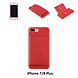 UNIQ Accessory UNIQ Accessory iPhone 7-8 Plus Kunstleer Backcover hoesje - Rood UNIQ Accessory UNIQ Accessory iPhone 7-8 Plus Kunstleer Backcover hoesje - Rood