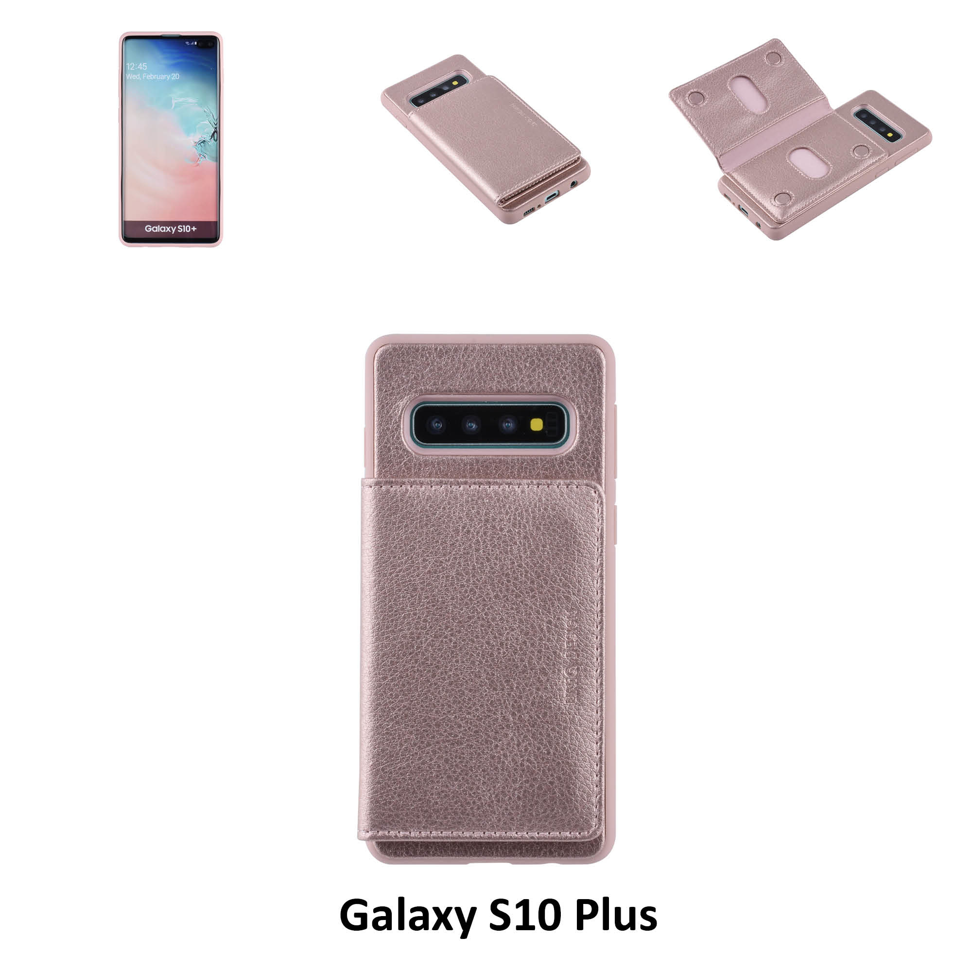 UNIQ Accessory UNIQ Accessory Galaxy S10 Plus Kunstleer Backcover hoesje - Roze