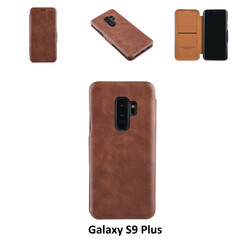 Samsung Galaxy S9 Plus Card holder Brown Book type case for Galaxy S9 Plus Magnetic closure