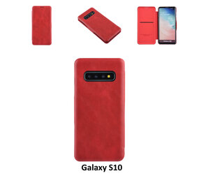 UNIQ Accessory UNIQ Accessory Rood hoesje Galaxy S10 - Luxe Book Case UNIQ Accessory UNIQ Accessory Rood hoesje Galaxy S10 - Luxe Book Case