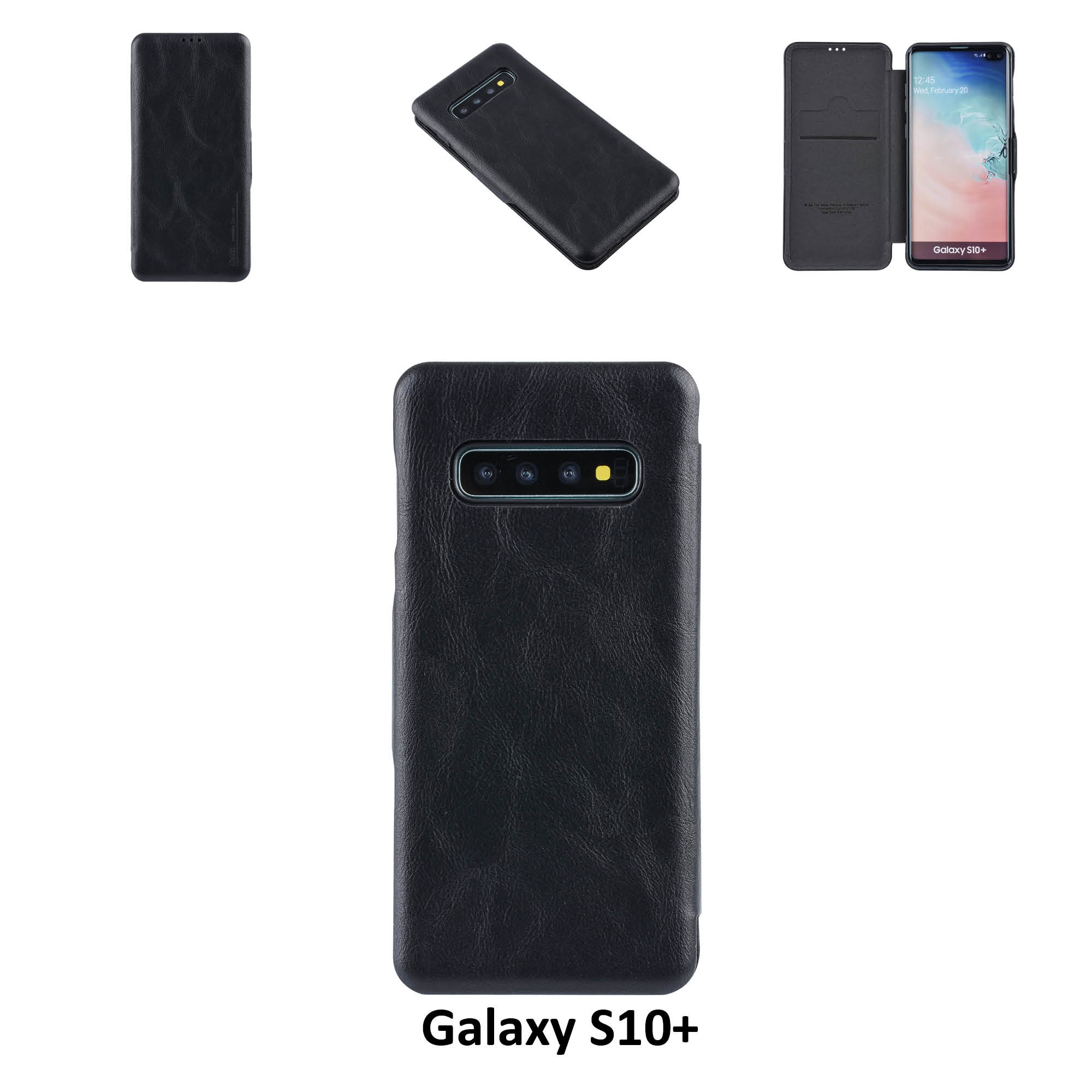 UNIQ Accessory UNIQ Accessory Zwart hoesje Galaxy S10 Plus - Luxe Book Case