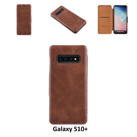 UNIQ Accessory Samsung Galaxy S10+ Kartenhalter Braun Book-Case hul -Magnetverschluss - Kunststof;TPU