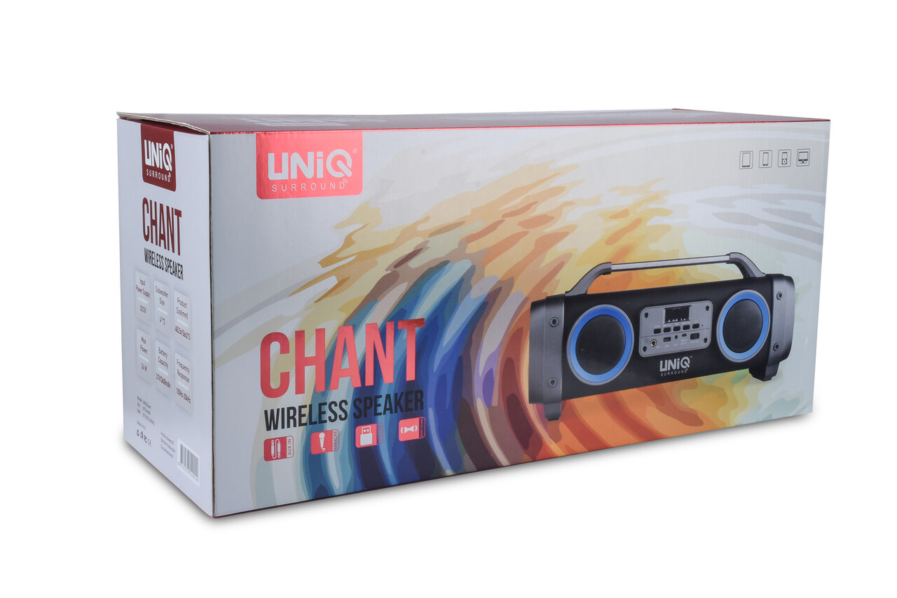 UNIQ Accessory UNIQ Accessory Chant Bluetooth Speaker (Karaoke) - Zwart UNIQ Accessory UNIQ Accessory Chant Bluetooth Speaker (Karaoke) - Zwart