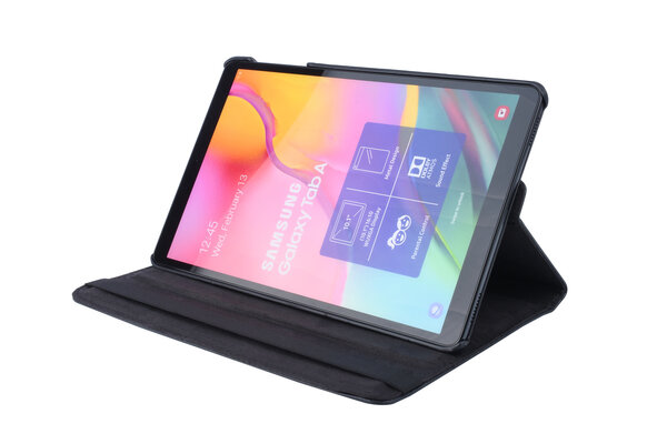 360 degree Draaibaar Zwart Book Case Tablethoes voor Samsung Tab A 10.1 (2019) (T515) -2 kijkstanden 360 degree Draaibaar Zwart Book Case Tablethoes voor Samsung Tab A 10.1 (2019) (T515) -2 kijkstanden