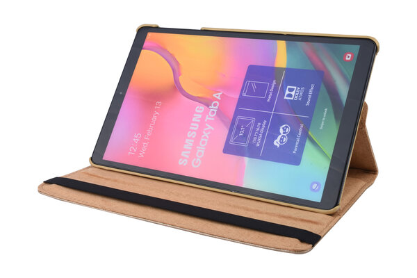 360° Draaibaar Book Case Tablethoes voor Samsung Tab A 10.1 (2019) (T515) -2 kijkstanden - Gold 360° Draaibaar Book Case Tablethoes voor Samsung Tab A 10.1 (2019) (T515) -2 kijkstanden - Gold