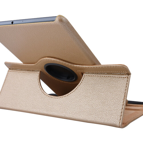 360° Draaibaar Book Case Tablethoes voor Samsung Tab A 10.1 (2019) (T515) -2 kijkstanden - Gold