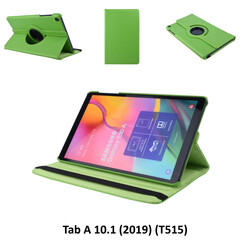360 degree Draaibaar Groen Book Case Tablethoes voor Samsung Tab A 10.1 (2019) (T515) -2 kijkstanden