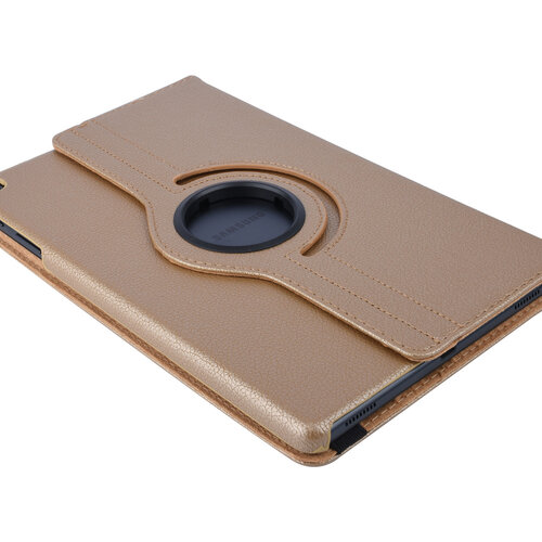 360° Draaibaar Book Case Tablethoes voor Samsung Tab A 10.1 (2019) (T515) -2 kijkstanden - Gold