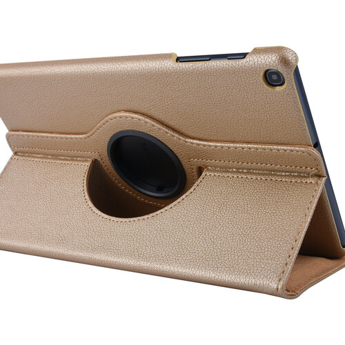 360° Draaibaar Book Case Tablethoes voor Samsung Tab A 10.1 (2019) (T515) -2 kijkstanden - Gold