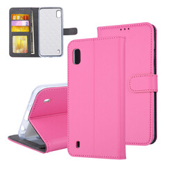Samsung Galaxy A10 (2019) Kartenhalter Hot Pink Book-Case hul -Magnetverschluss - Kunststof;TPU