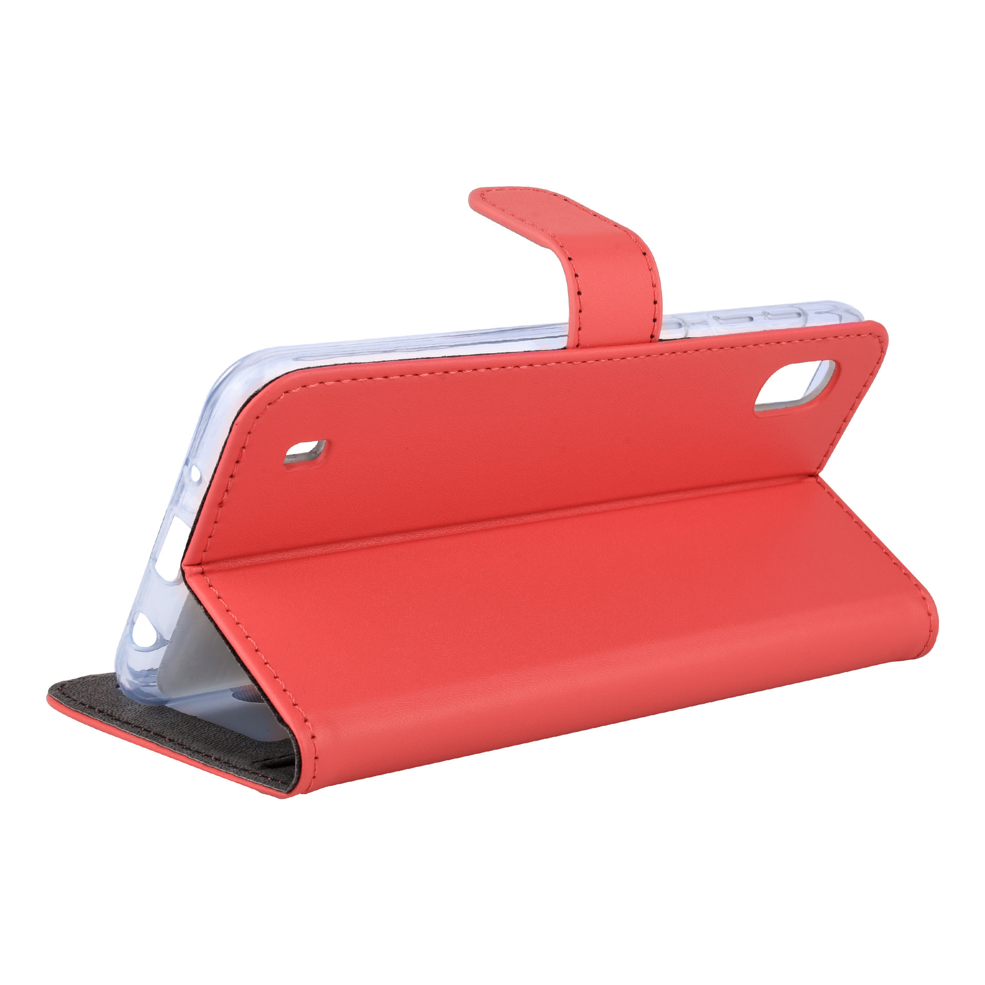 Rood hoesje Samsung Galaxy A10 (2019) Book Case - Pasjeshouder - Magneetsluiting (A105F), foto 5 van 6