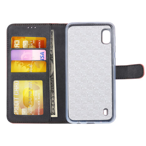 Rood hoesje Samsung Galaxy A10 (2019) Book Case - Pasjeshouder - Magneetsluiting (A105F) Rood hoesje Samsung Galaxy A10 (2019) Book Case - Pasjeshouder - Magneetsluiting (A105F)