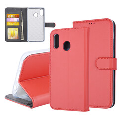 Rood hoesje Samsung Galaxy A20 Book Case - Pasjeshouder - Magneetsluiting (A205F)