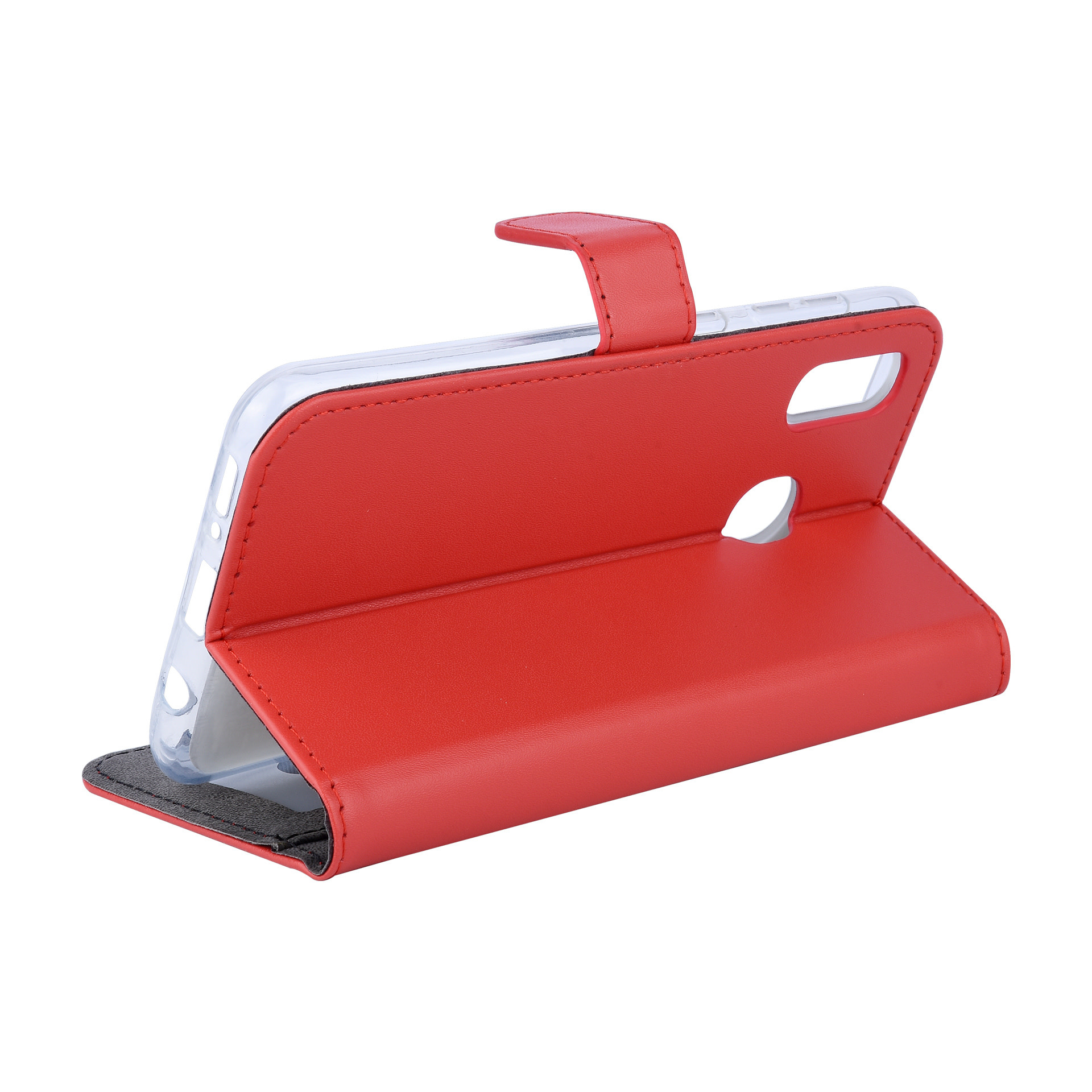 Rood hoesje Samsung Galaxy A20 Book Case - Pasjeshouder - Magneetsluiting (A205F), foto 5 van 6