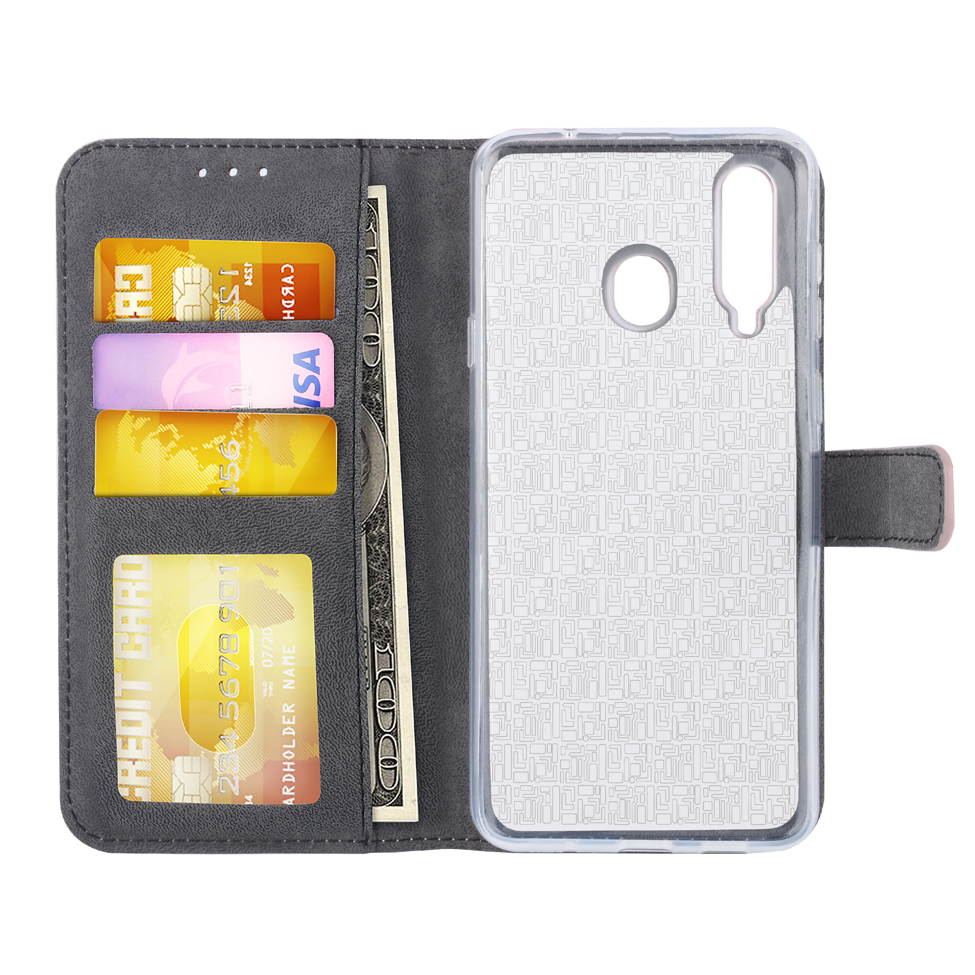 RoseGold hoesje Samsung Galaxy A8s Book Case - Pasjeshouder - Magneetsluiting, foto 6 van 6