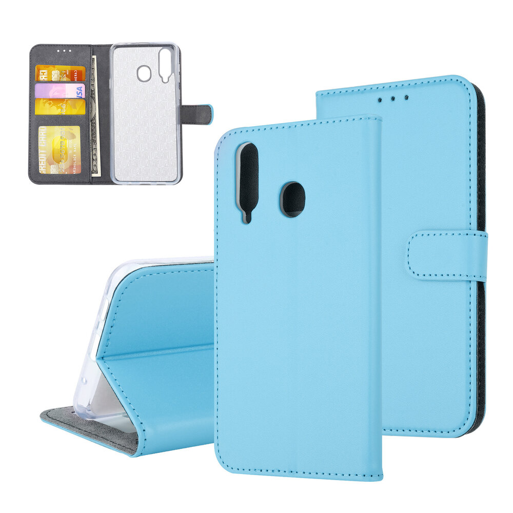 Samsung Galaxy A8s Kartenhalter Blau Book-Case hul -Magnetverschluss - Kunststof;TPU Samsung Galaxy A8s Kartenhalter Blau Book-Case hul -Magnetverschluss - Kunststof;TPU