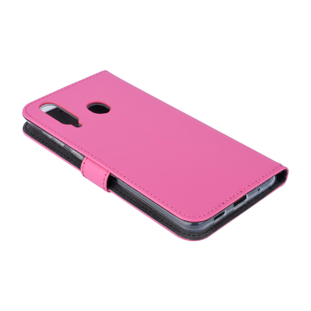 Felroze hoesje Samsung Galaxy A8s Book Case - Pasjeshouder - Magneetsluiting Felroze hoesje Samsung Galaxy A8s Book Case - Pasjeshouder - Magneetsluiting