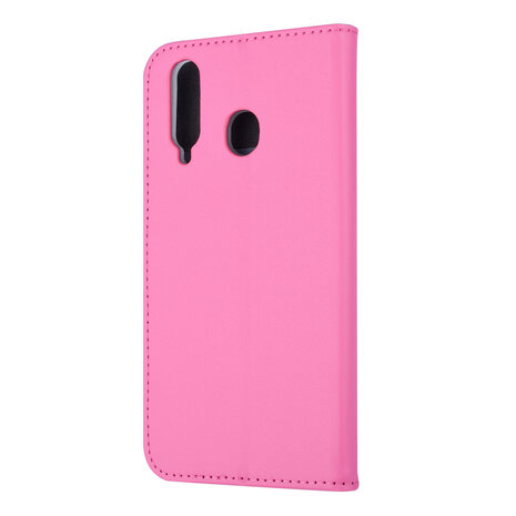 Felroze hoesje Samsung Galaxy A8s Book Case - Pasjeshouder - Magneetsluiting Felroze hoesje Samsung Galaxy A8s Book Case - Pasjeshouder - Magneetsluiting