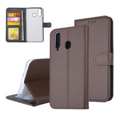 Samsung Galaxy A8s Kartenhalter Braun Book-Case hul -Magnetverschluss - Kunststof;TPU