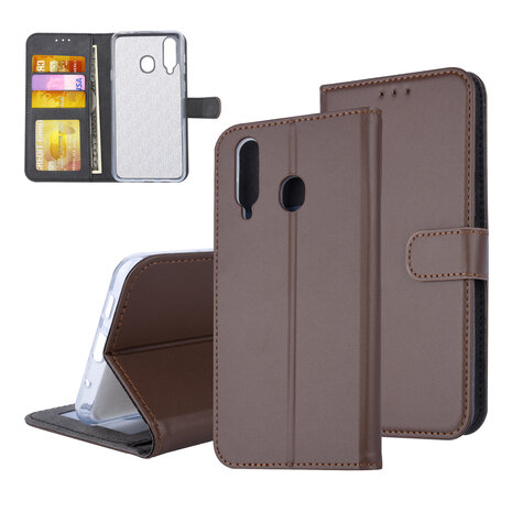 Samsung Galaxy A8s Titulaire de la carte Marron Book type housse - Fermeture magnétique Samsung Galaxy A8s Titulaire de la carte Marron Book type housse - Fermeture magnétique