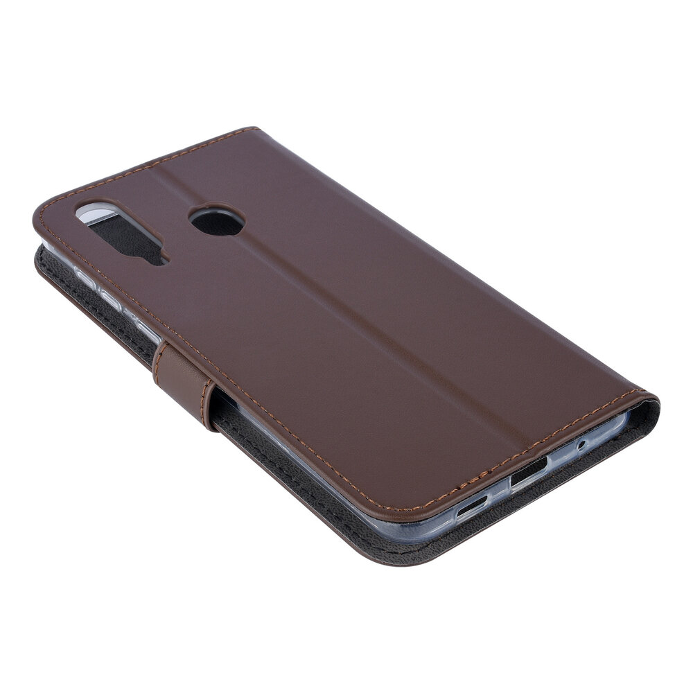 Bruin hoesje Samsung Galaxy A8s Book Case - Pasjeshouder - Magneetsluiting Bruin hoesje Samsung Galaxy A8s Book Case - Pasjeshouder - Magneetsluiting