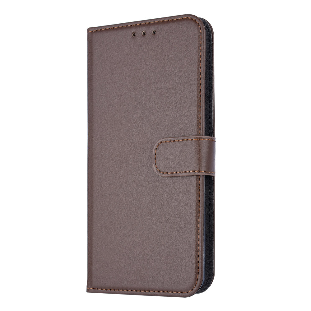 Bruin hoesje Samsung Galaxy A8s Book Case - Pasjeshouder - Magneetsluiting Bruin hoesje Samsung Galaxy A8s Book Case - Pasjeshouder - Magneetsluiting