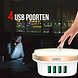 UNIQ Accessory UNIQ Accessory with Led Press Lamp USB 4 ports 4.4A Fast charging - White UNIQ Accessory UNIQ Accessory with Led Press Lamp USB 4 ports 4.4A Fast charging - White